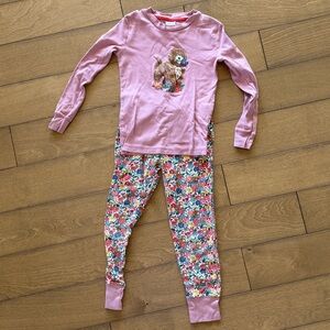 Mini Boden Pink Floral Kids Pajama Set